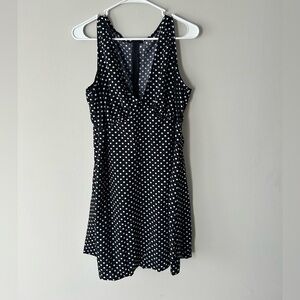 SHEIN Black and White Polka Dot Mini Dress